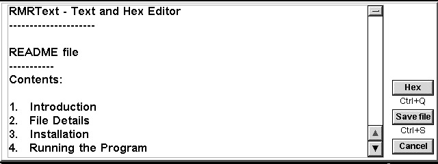 RMRText Text Editor Screenshot